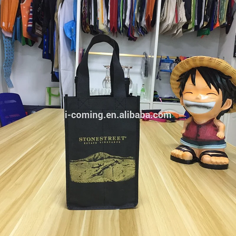 7x11x3 Non-Woven Vineyard Two Bottle Wine Bags