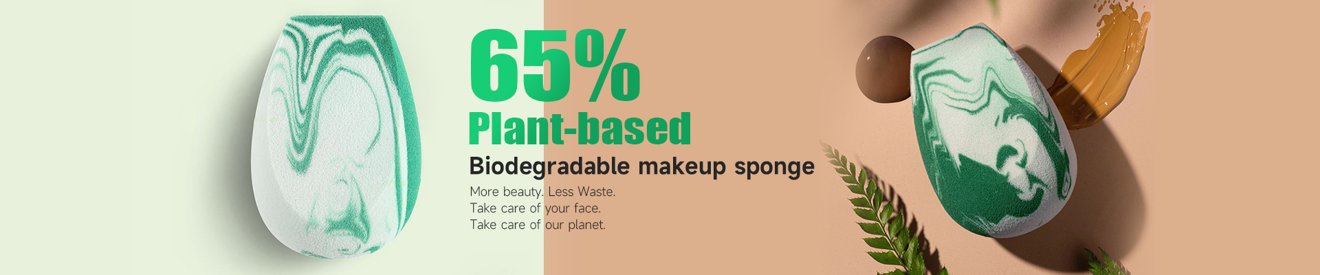 Biodegradable makeup sponges