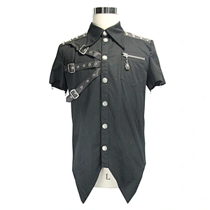 Nailing shoulder loops of string pointed shirt