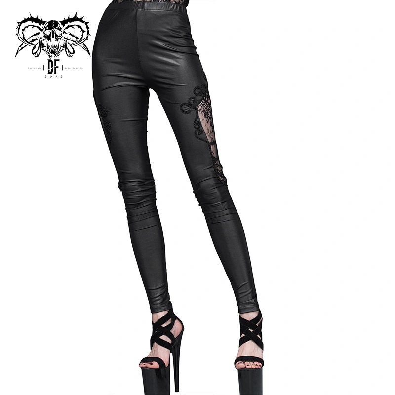 Goth side sash hand leggings