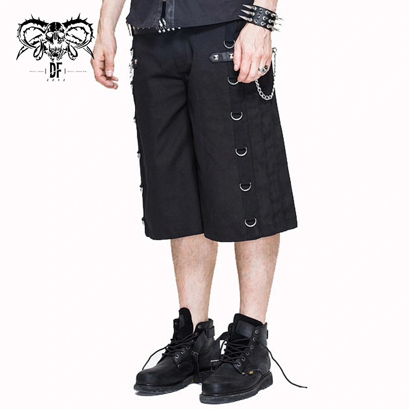 Hundred pleated string loop big men's trousers