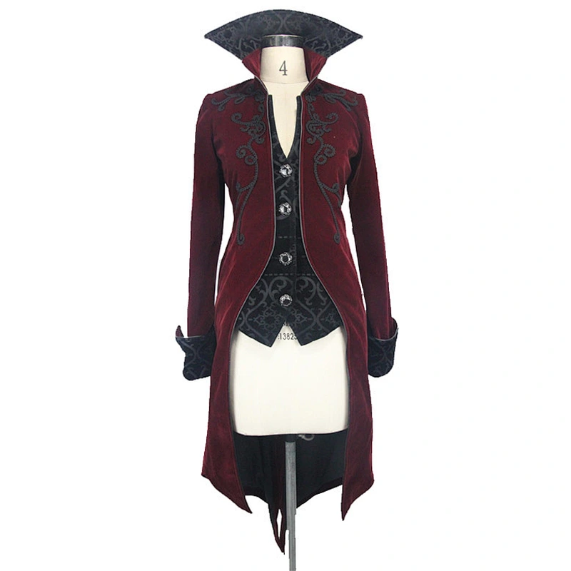 Female style goth hand-painted fake two coats