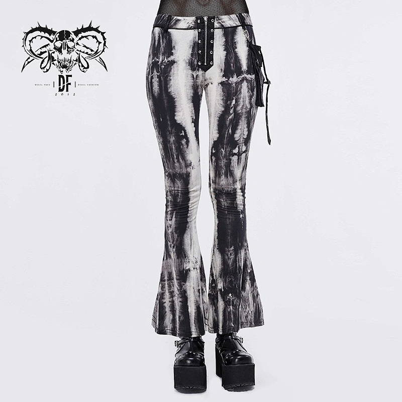 Cotton leggings with dye straps