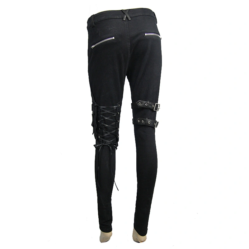 Gear pocket skull trim with nail pants for women