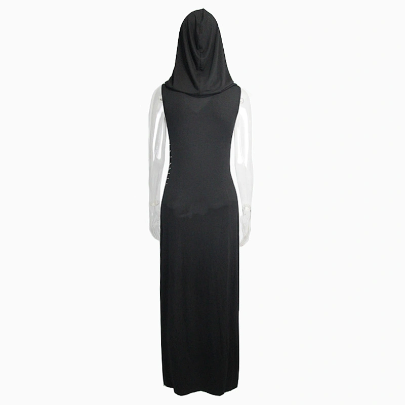 Sleeveless dress with pin slit