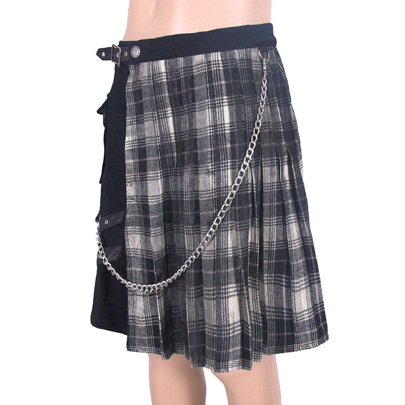 Men's checked wrap dress