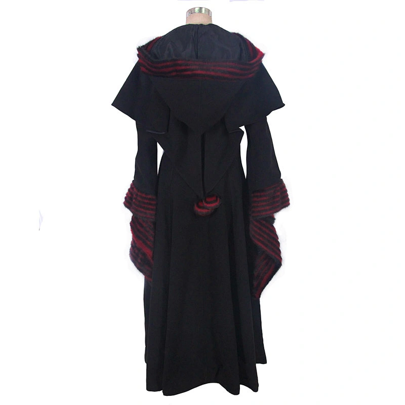 Shawl fur ball big swing sleeve double - sided tweed coat
