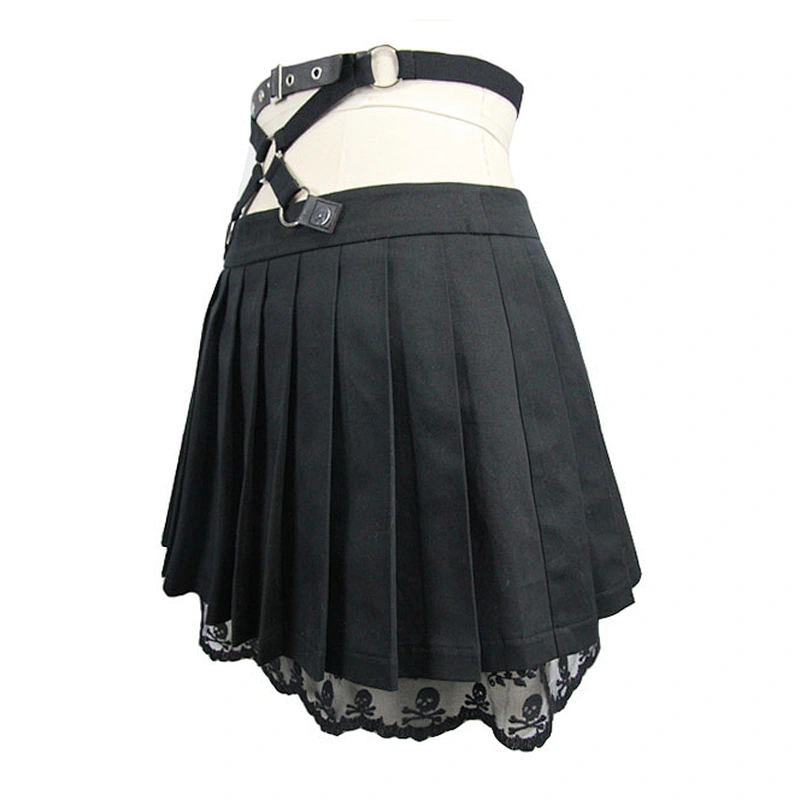 Slim mini pleated skirt