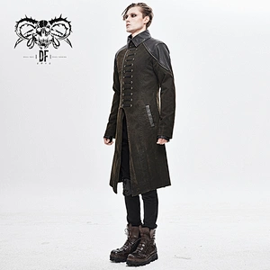 Short winter coat with gelatine wool collar for men