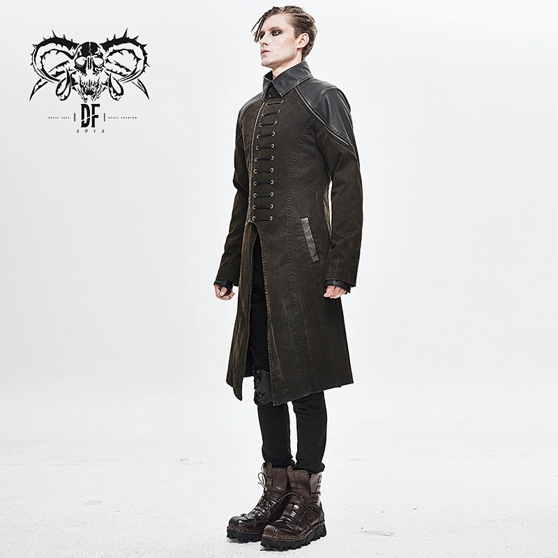 Short winter coat with gelatine wool collar for men