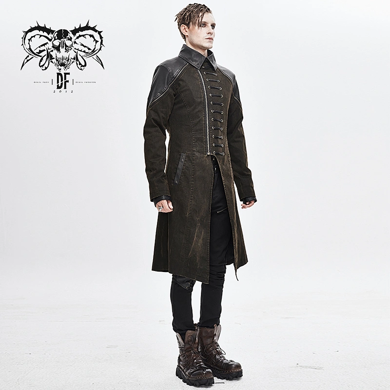 Short winter coat with gelatine wool collar for men