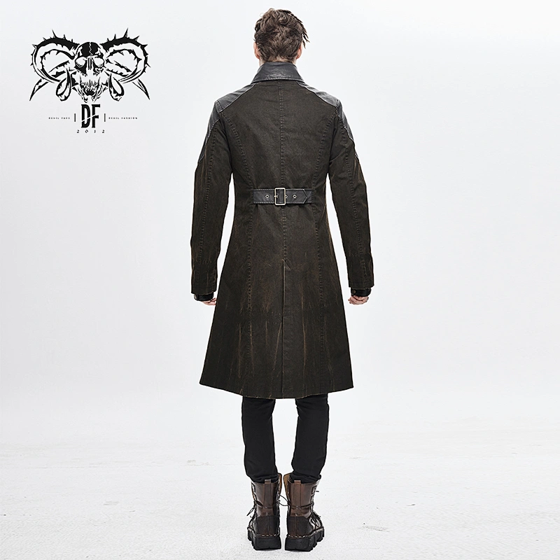 Short winter coat with gelatine wool collar for men