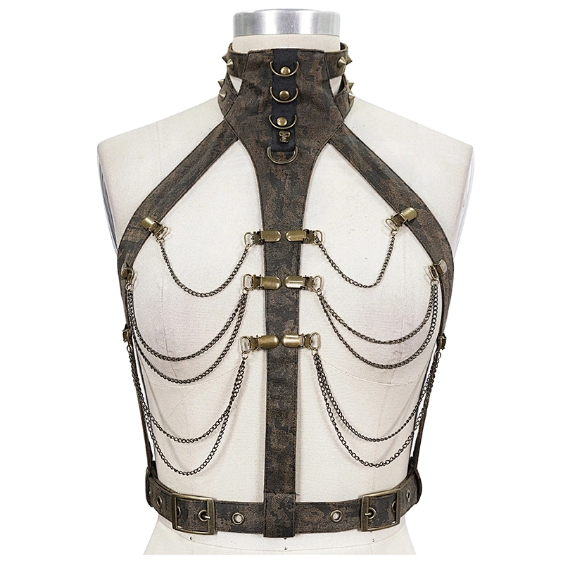 AS065 adjustable loop coffee halter steampunk accessories women body harness