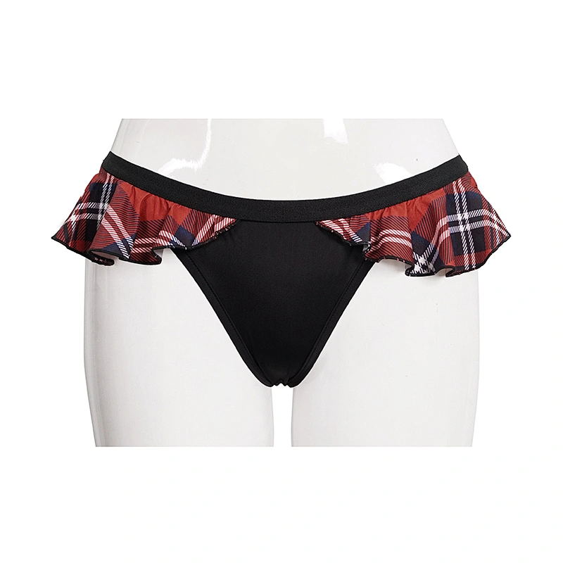 SST019B summer holidays beach elastic waistband Scottish red plaid sexy women punk swimming shorts