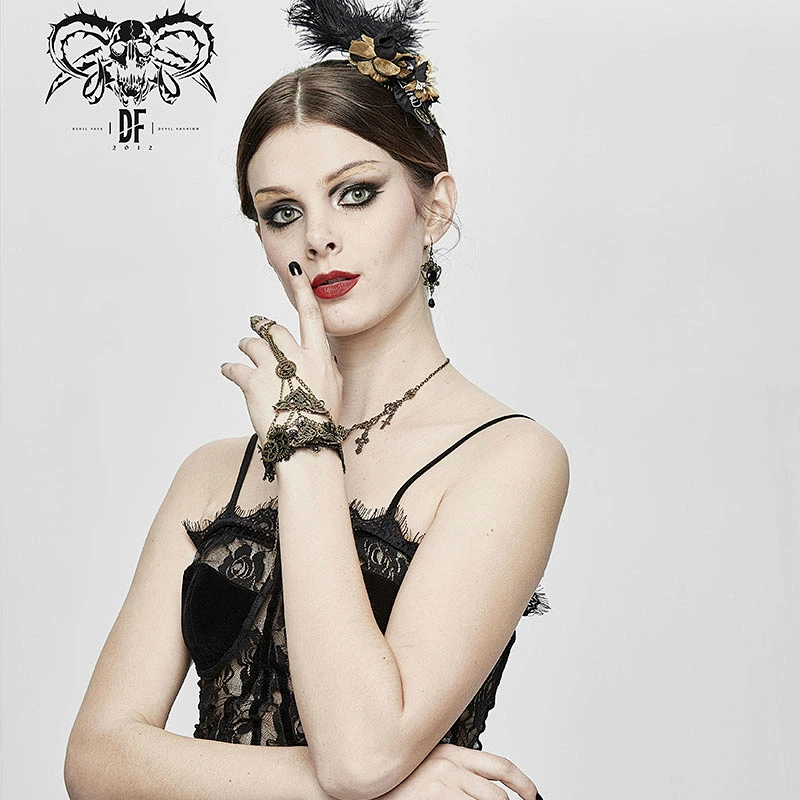 AS057 Devil fashion vintage accessory girls cosplay steampunk women chain bracelet