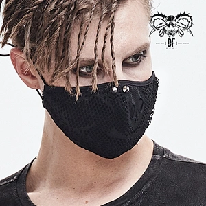 MK026 Devil fashion punk skeleton rivets spiked mesh mask for women and men