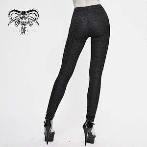 PT124 Devil fashion sexy women elastic waistband Gothic patterned tied with rope leggings