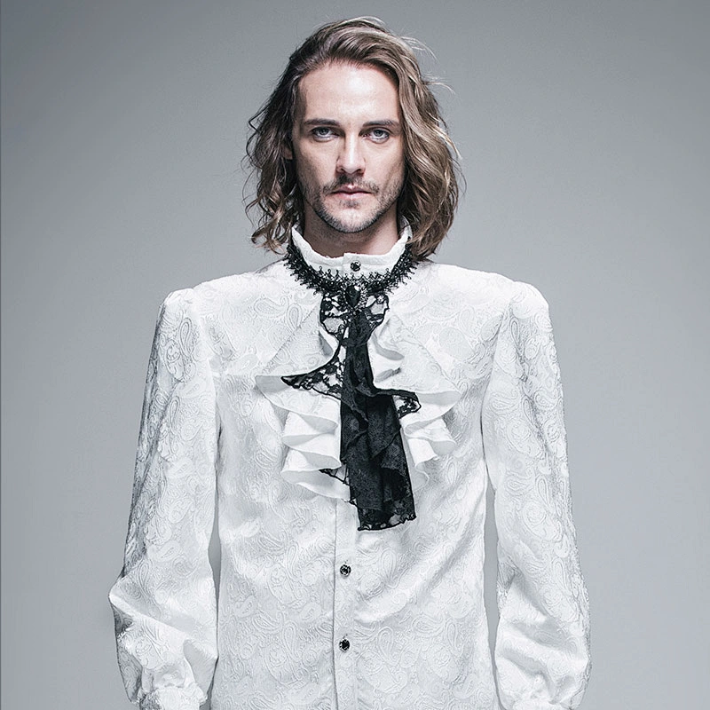 AS02702 Devil fashion clothes accessory Gothic festival white men necktie