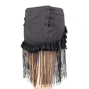 SKT022 devil fashion hot girls summer chinese frog lace and tassels ruffled gothic mini skirts