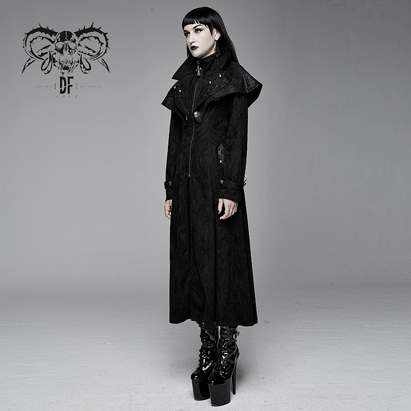 CT135 Devil fashion winter darkness gothic witch women zipper up long coats