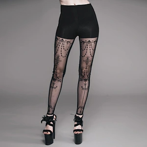 EPT003 Eva lady designer witch elastic waistband transparent Gothic sexy women stretchy leggings