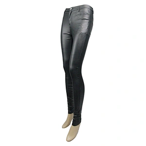 PT055 Devil fashion daily wearing skull button punk simple style sexy ladies small feet tight leather pants