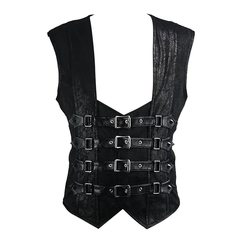 WT03401 spring and autumn party wearing black peach hearts jacquard game style men waistcoat