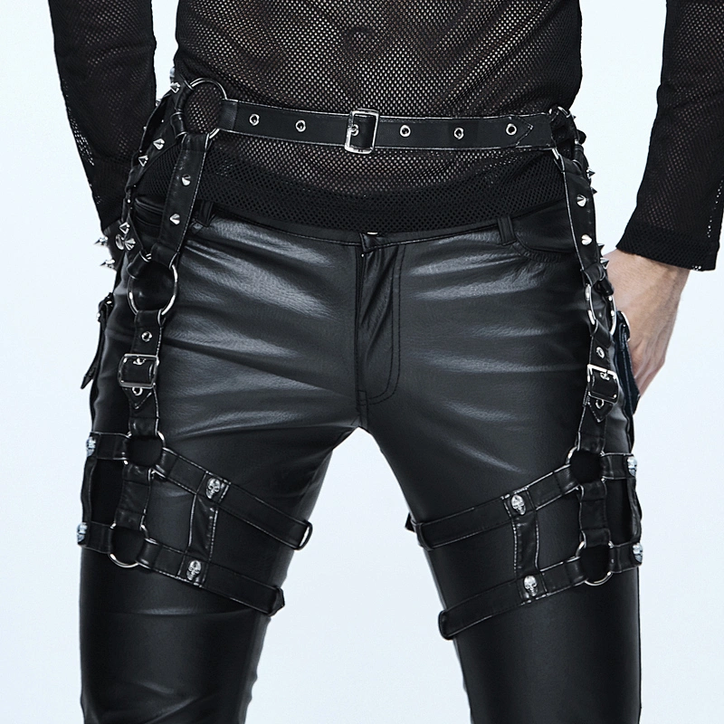 AS02901 Devil fashion clothes accessory punk rock black unisex leather half body harness