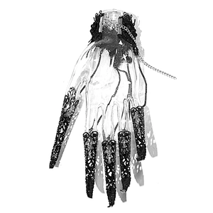 AS051 Devil fashion gothic accessory sexy women lace bracelet decoration finger-stall with chains