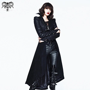 CT080 Devil fashion Gothic pattern standing collar false two pieces big pendulum trench sexy women coat