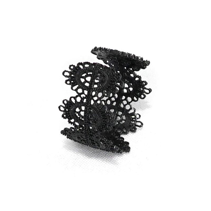 AS075 adjusted sexy ladies decorative carved Gothic patterned black alloy ring