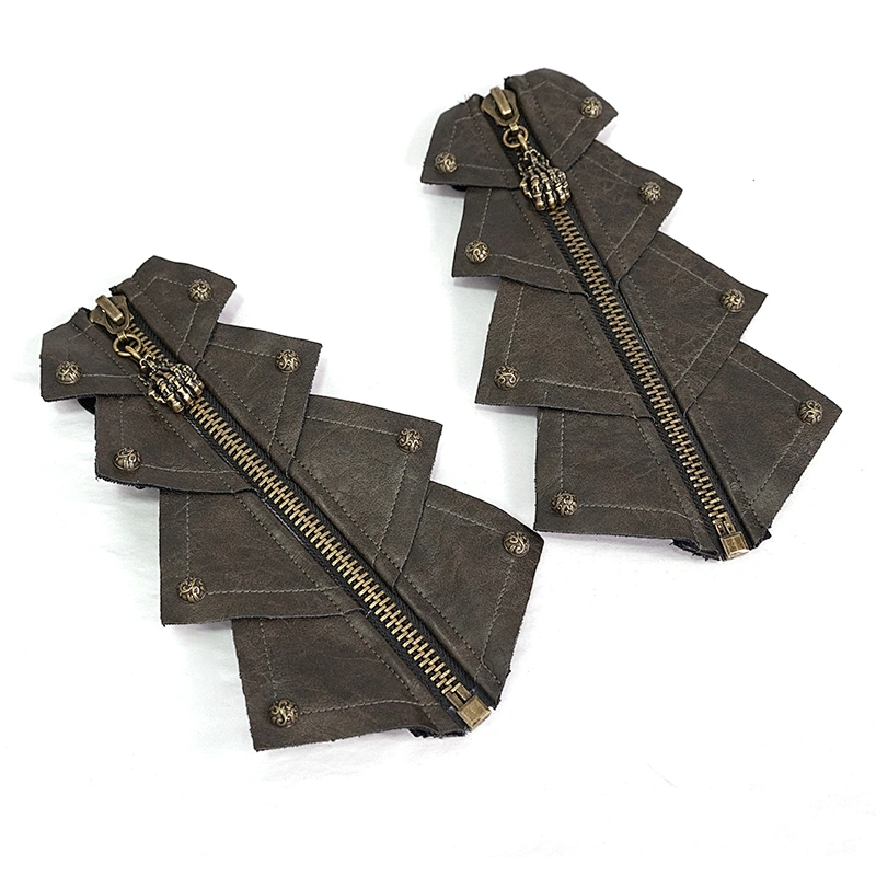 GE01702 devil fashion steampunk armor style adjusted ribbons skull pendant men leather gloves