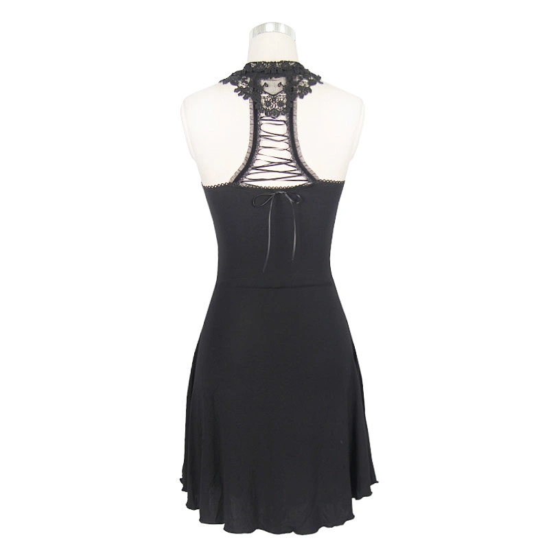 SKT023 everyday summer black rose sexy women sleeveless lace evening dresses