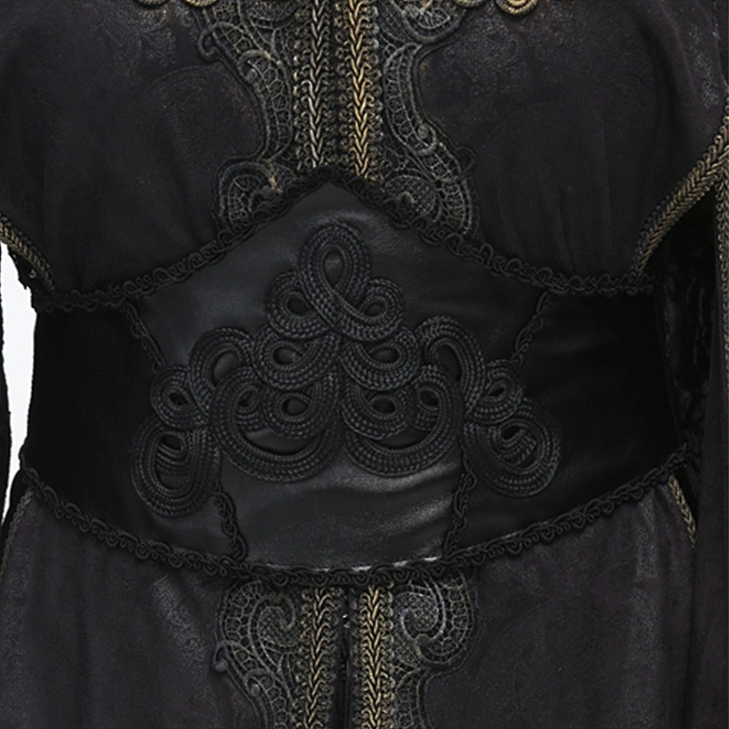 AS038 Devil fashion clothes accessory gothic and punk women black leather braid belts