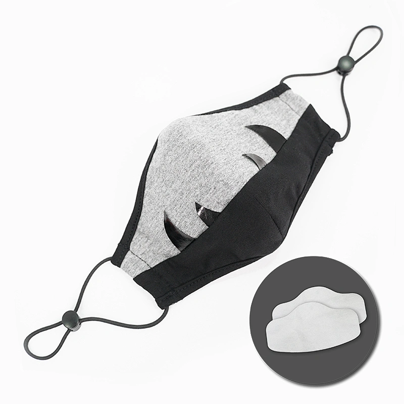 MK041 Devil fashion two tune tusk design grey pure cotton knitted kids masks