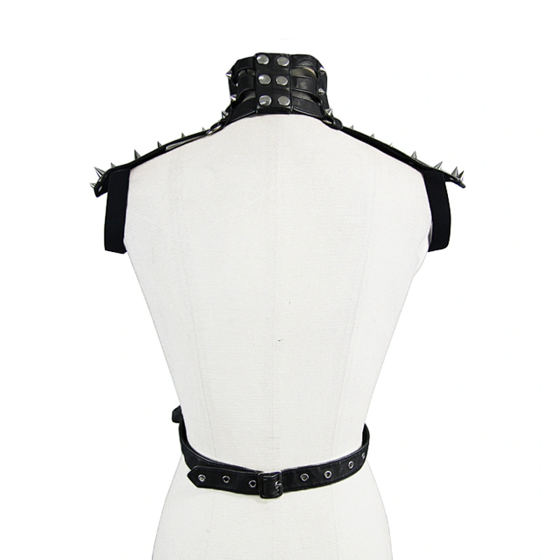 AS02801 Devil fashion sexy punk black women leather body harness