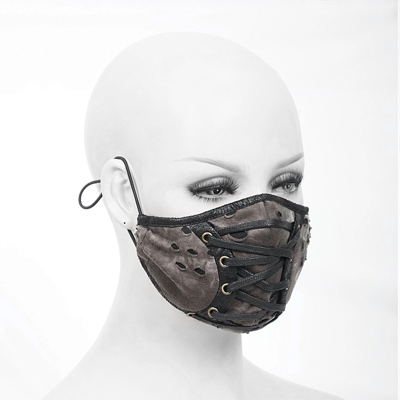 MK043 Devil fashion colors matching lace up broken holes punk men mask