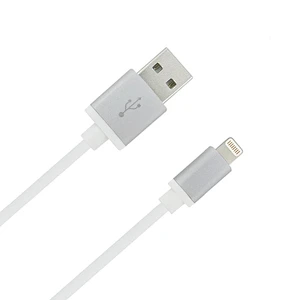 8pin to usb2.0 Stainless steel jacket aluminum shell usb data/charge cable for iphone
