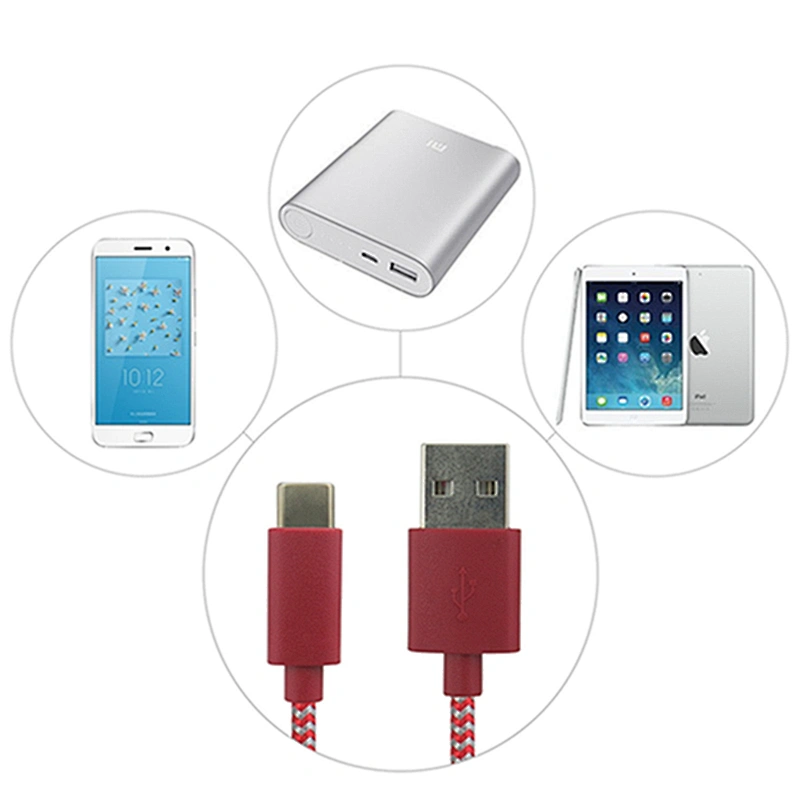 Fast2019  Charge Nylon Braided Type-C USB 3.1 USB-C 3.0 Mini Charger Type C Data Aluminum Alloy USB Cable For Samsung