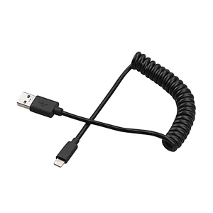 8pin Mfi Certified flexible spring coiled cord Cable for iphone X 8 7 6 iPad