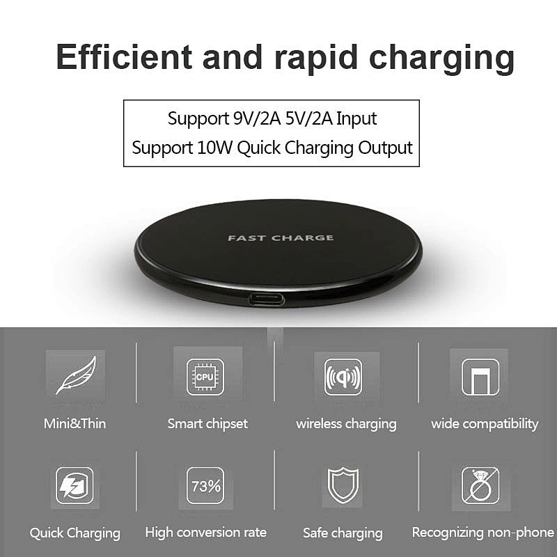 wireless charger Qi wireless charger pad for iPhone X Samsung 10W 9V 2A 5V 2A