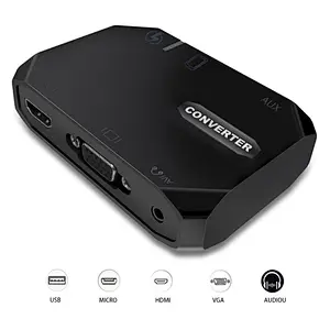 Multiport adapter VGA hub audio axu adapter usb hdtv hd hub adapter