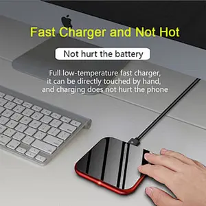 Lontion New Design Qi Slim wireless quick charger charging pad