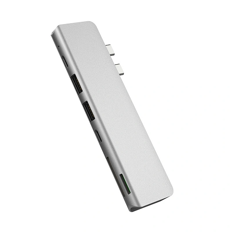 7in2 USB-C HUB USB3.0*2+PD Charging+ USB C /F + SD &TF card reader