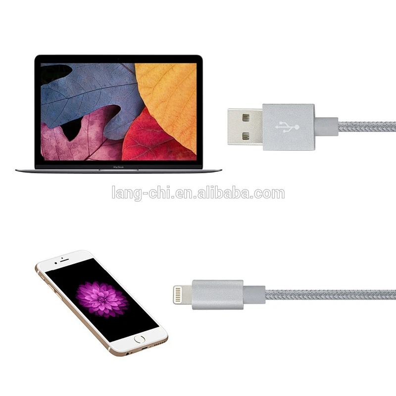 MFI certified manufacturer 1meter braided mfi usb cable for iphone