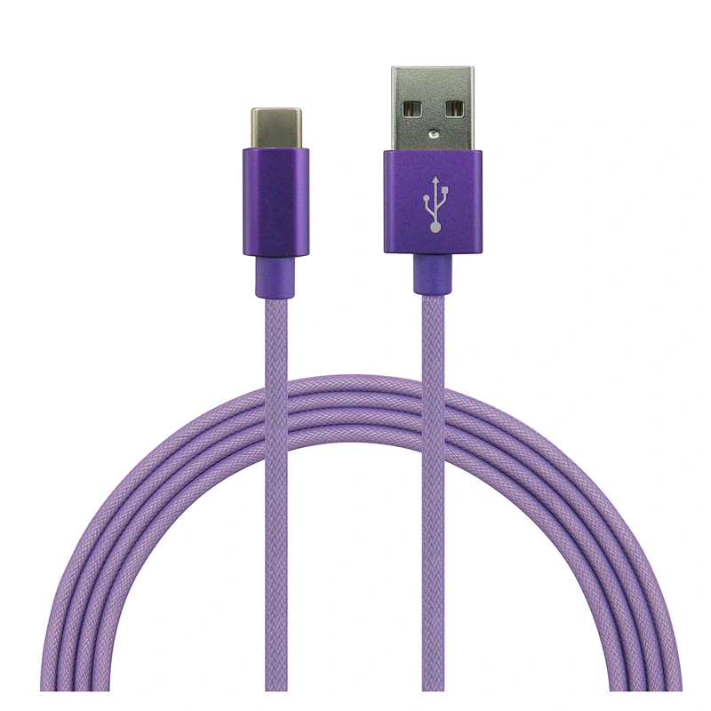 5V 2.4A PET braided USB Type C 3.1 to USB2.0 QUICK Charger cable