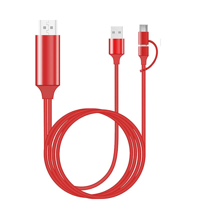3 IN 1 8PIN MICRO Type C USB C TO USB HDTV HD USB C multiport Adapter