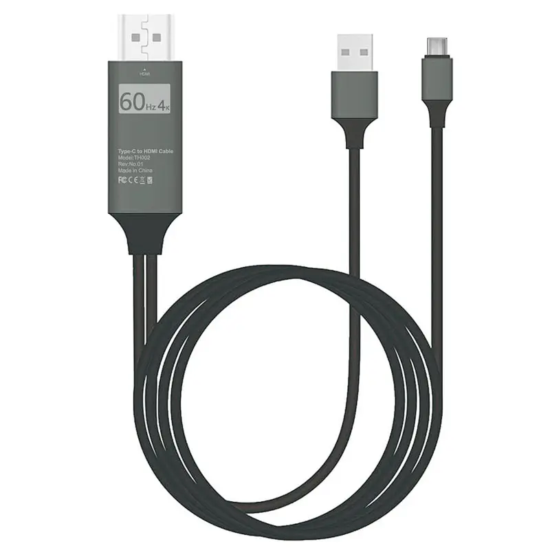 hottest selling 2k/4k@30/60Hz braided type c to HDTV +USB charger compatible with P10/P20 NOTE 8