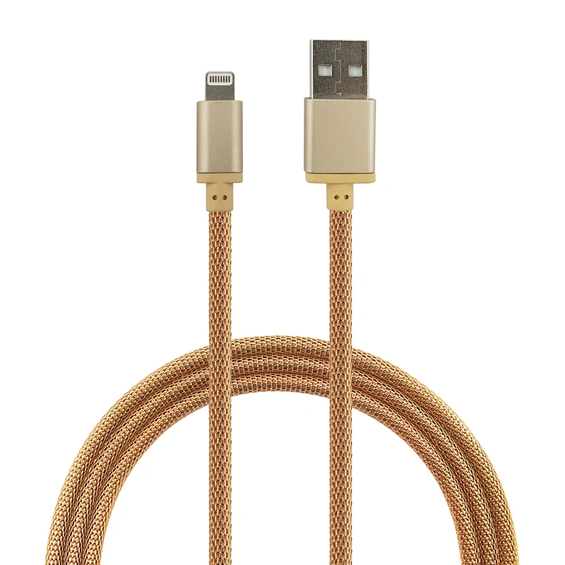 New products Metallic braid mfi certified usb 8pin cable for iphone 8/ipad air