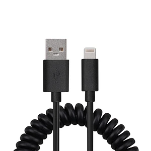 8pin Mfi Certified flexible spring coiled cord Cable for iphone X 8 7 6 iPad